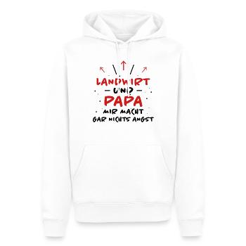 Landwirt Spruch Traktor Lustiges Landwirt Geschenk - Männer Premium Bio Hoodie - Weiß - Vorne - Nico (187cm)