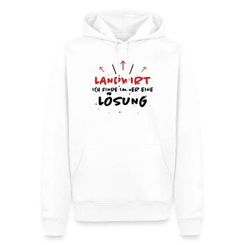 Landwirt Spruch Traktor Lustiges Landwirt Geschenk - Männer Premium Bio Hoodie - Weiß - Vorne - Nico (187cm)