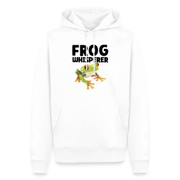 Frog Whisperer - Frog Design - Men’s Premium Organic Hoodie - white - Front - Nico (187cm)