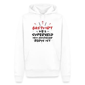 Gastwirt Spruch Kneipe Wirt Fun Gastwirt Geschenk - Männer Premium Bio Hoodie - Weiß - Vorne - Nico (187cm)