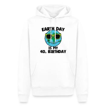 Earth Day Is My 40. Birthday - 40. Geburtstag 1984 - Männer Premium Bio Hoodie - Weiß - Vorne - Nico (187cm)