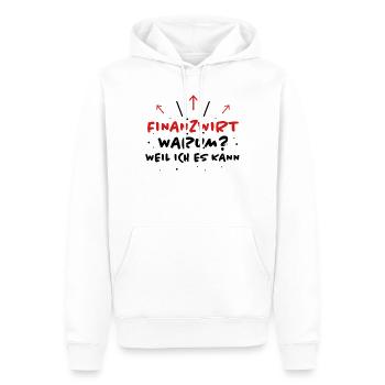 Finanzwirt Spruch Job Lustiges Finanzwirt Geschenk - Männer Premium Bio Hoodie - Weiß - Vorne - Nico (187cm)