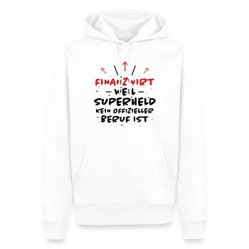 Finanzwirt Spruch Job Lustiges Finanzwirt Geschenk - Männer Premium Bio Hoodie - Weiß - Vorne - Nico (187cm)