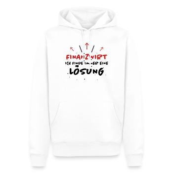 Finanzwirt Spruch Job Lustiges Finanzwirt Geschenk - Männer Premium Bio Hoodie - Weiß - Vorne - Nico (187cm)