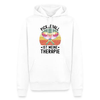 Pickleball Ist Meine Therapie - Männer Premium Bio Hoodie - Weiß - Vorne - Nico (187cm)