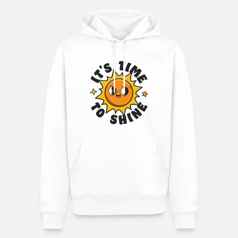 Il est temps de briller - Sweat à capuche Premium bio Homme - blanc