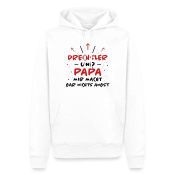 Drechsler Spruch Job Lustiges Drechsler Geschenk - Männer Premium Bio Hoodie - Weiß - Vorne - Nico (187cm)