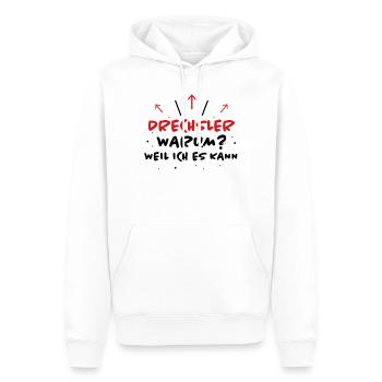 Drechsler Spruch Job Lustiges Drechsler Geschenk - Männer Premium Bio Hoodie - Weiß - Vorne - Nico (187cm)