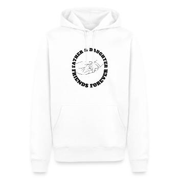 Père & Fille Amis Forever Noir Contour - Sweat à capuche Premium bio Homme - blanc - Devant - Nico (187cm)