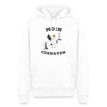 Cuxhaven Nordsee Moin lustige Matrosen Möwe See - Männer Premium Bio Hoodie - Weiß - Vorne - Nico (187cm)