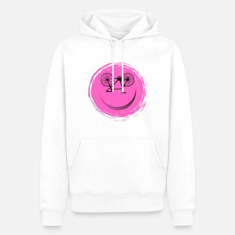 Face de vélo - Sweat à capuche Premium bio Homme - blanc