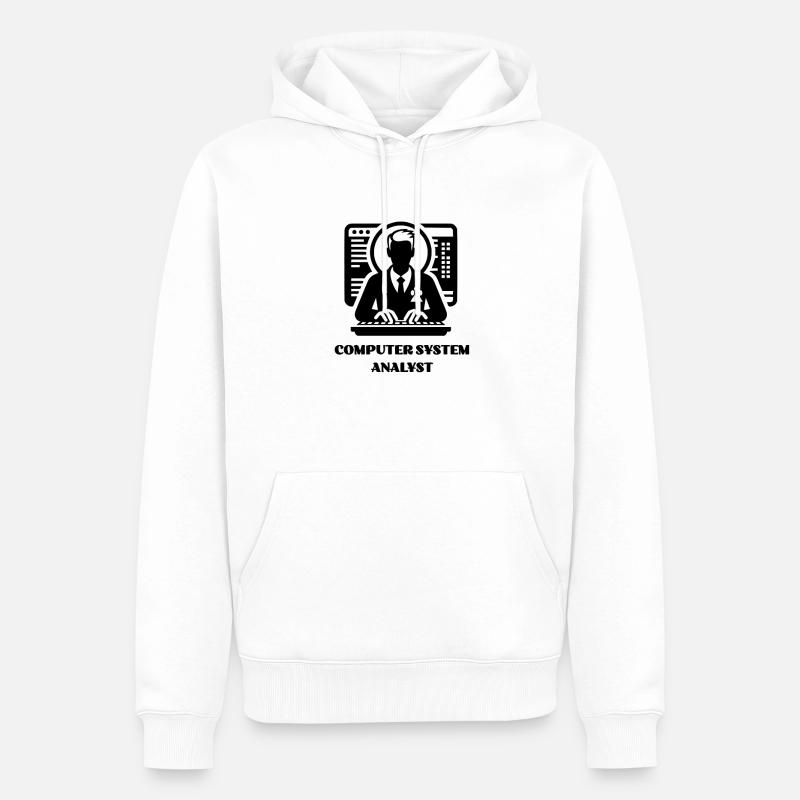 Beruf Computersystemanalytiker Beruf Beruf Karriere - Männer Premium Bio Hoodie - Weiß