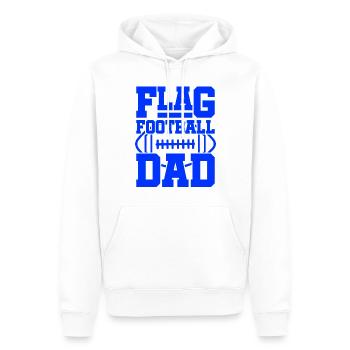 Flag Football Dad – Fier papa de flag football - Sweat à capuche Premium bio Homme - blanc - Devant - Nico (187cm)