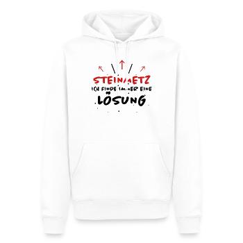 Steinmetz Spruch Beruf Lustiges Steinmetz Geschenk - Männer Premium Bio Hoodie - Weiß - Vorne - Nico (187cm)