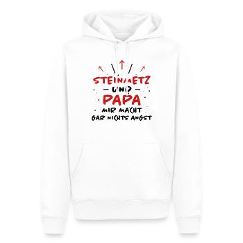 Steinmetz Spruch Beruf Lustiges Steinmetz Geschenk - Männer Premium Bio Hoodie - Weiß - Vorne - Nico (187cm)