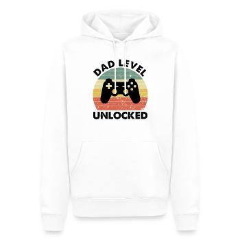 Dad Level Unlocked - Männer Premium Bio Hoodie - Weiß - Vorne - Nico (187cm)