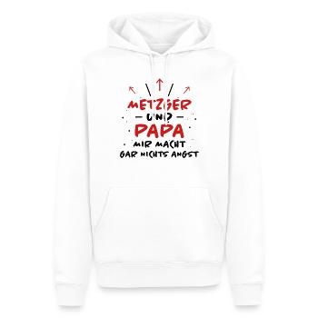 Metzger Spruch Fleischer Lustiges Metzger Geschenk - Männer Premium Bio Hoodie - Weiß - Vorne - Nico (187cm)