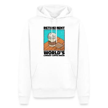 Rente: Längste Kaffeepause der Welt - Männer Premium Bio Hoodie - Weiß - Vorne - Nico (187cm)