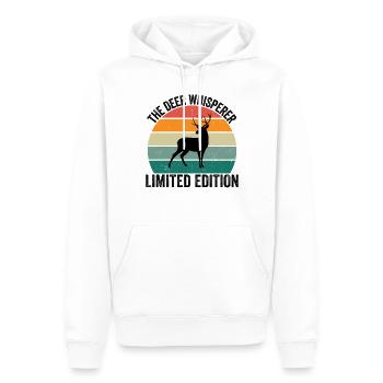 The Deer Whisperer - Men’s Premium Organic Hoodie - white - Front - Nico (187cm)