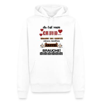 Du Bist Witziger Spruch Kaffee Humor Lustiges Zeug - Männer Premium Bio Hoodie - Weiß - Vorne - Nico (187cm)