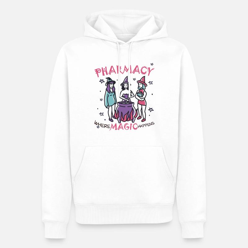Apotheke | Where magic happens - Männer Premium Bio Hoodie - Weiß