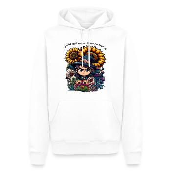 Meine Blumen lustiger Garten Spruch Gärtner Pflanz - Männer Premium Bio Hoodie - Weiß - Vorne - Nico (187cm)