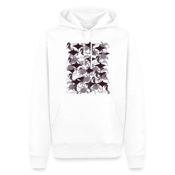 Ocean Camouflage – la vie marine dans le style camouflage - Sweat à capuche Premium bio Homme - blanc - Devant - Nico (187cm)