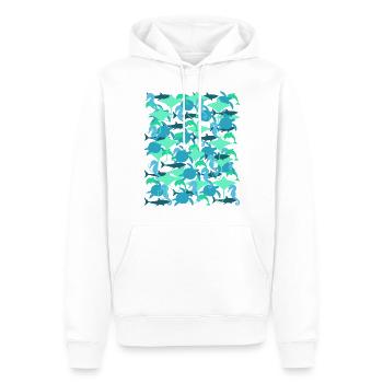 Ocean Camouflage – la vie marine dans le style camouflage - Sweat à capuche Premium bio Homme - blanc - Devant - Nico (187cm)