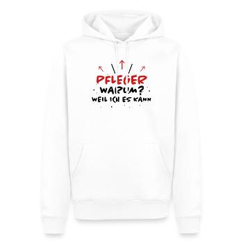 Pfleger Spruch Pflegekraft Lustig Pfleger Geschenk - Männer Premium Bio Hoodie - Weiß - Vorne - Nico (187cm)