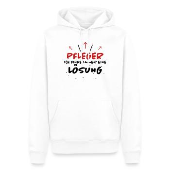 Pfleger Spruch Pflegekraft Lustig Pfleger Geschenk - Männer Premium Bio Hoodie - Weiß - Vorne - Nico (187cm)