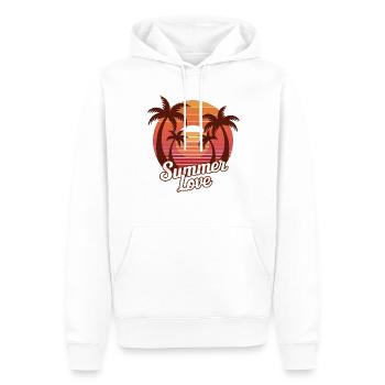 Summer Love Vintage Sunset - Männer Premium Bio Hoodie - Weiß - Vorne - Nico (187cm)