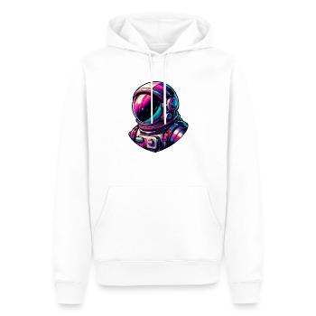 Espace astronaute coloré - Sweat à capuche Premium bio Homme - blanc - Devant - Nico (187cm)