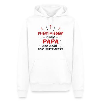 Fliesenleger Spruch Lustiges Fliesenleger Geschenk - Männer Premium Bio Hoodie - Weiß - Vorne - Nico (187cm)