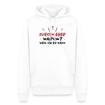 Fliesenleger Spruch Lustiges Fliesenleger Geschenk - Männer Premium Bio Hoodie - Weiß - Vorne - Nico (187cm)