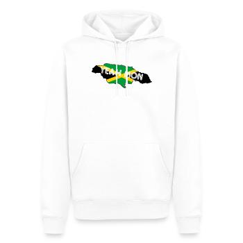 Yeah Mon Jamaican Map Vintage Jamaica Reggae - Men’s Premium Organic Hoodie - white - Front - Nico (187cm)
