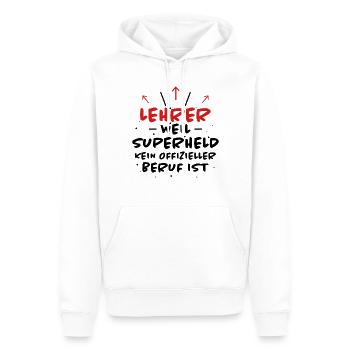 Lehrer Spruch Unterricht Lustiges Lehrer Geschenk - Männer Premium Bio Hoodie - Weiß - Vorne - Nico (187cm)