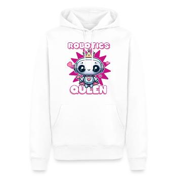 Reine de la robotique Ingénieur Ingénierie Drôle Robot - Sweat à capuche Premium bio Homme - blanc - Devant - Nico (187cm)
