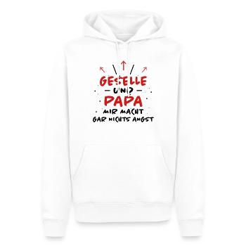 Geselle Spruch Lustiges Gesellenprüfung Geschenk - Männer Premium Bio Hoodie - Weiß - Vorne - Nico (187cm)