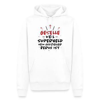 Geselle Spruch Lustiges Gesellenprüfung Geschenk - Männer Premium Bio Hoodie - Weiß - Vorne - Nico (187cm)