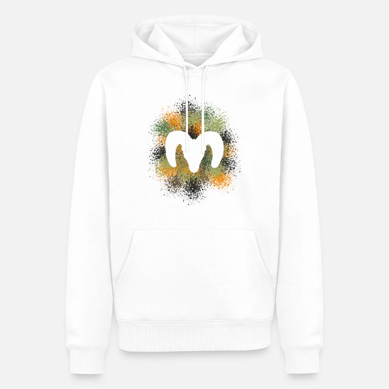 Chasseur de mouflons d’Amérique - Sweat à capuche Premium bio Homme - blanc