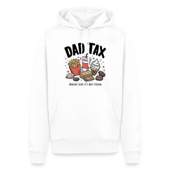 L’impôt des pères pour s’assurer que ce n’est pas un poison pour la fête des pères - Sweat à capuche Premium bio Homme - blanc - Devant - Nico (187cm)