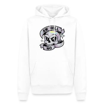Aw Hell No - Men’s Premium Organic Hoodie - white - Front - Nico (187cm)