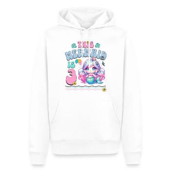 Meerjungfrau 3. Geburtstag Mädchen Kinder - Männer Premium Bio Hoodie - Weiß - Vorne - Nico (187cm)