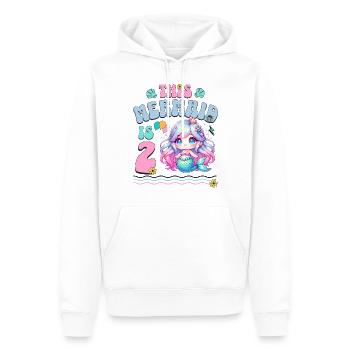 Meerjungfrau 2. Geburtstag Mädchen Kinder - Männer Premium Bio Hoodie - Weiß - Vorne - Nico (187cm)