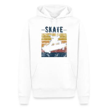 Skate Skater Skateboard - Männer Premium Bio Hoodie - Weiß - Vorne - Nico (187cm)