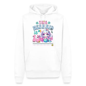 Meerjungfrau 15. Geburtstag Mädchen Kinder - Männer Premium Bio Hoodie - Weiß - Vorne - Nico (187cm)