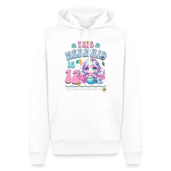Meerjungfrau 12. Geburtstag Mädchen Kinder - Männer Premium Bio Hoodie - Weiß - Vorne - Nico (187cm)