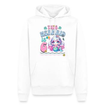 Meerjungfrau 6. Geburtstag Mädchen Kinder - Männer Premium Bio Hoodie - Weiß - Vorne - Nico (187cm)