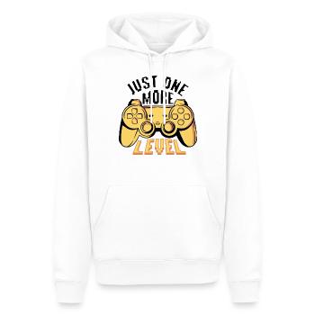 Manette de jeu juste un niveau de plus - Sweat à capuche Premium bio Homme - blanc - Devant - Nico (187cm)
