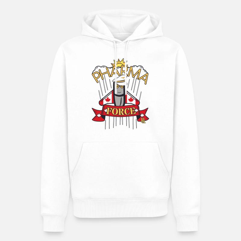 Apotheke Kanada Pharma Force - Männer Premium Bio Hoodie - Weiß